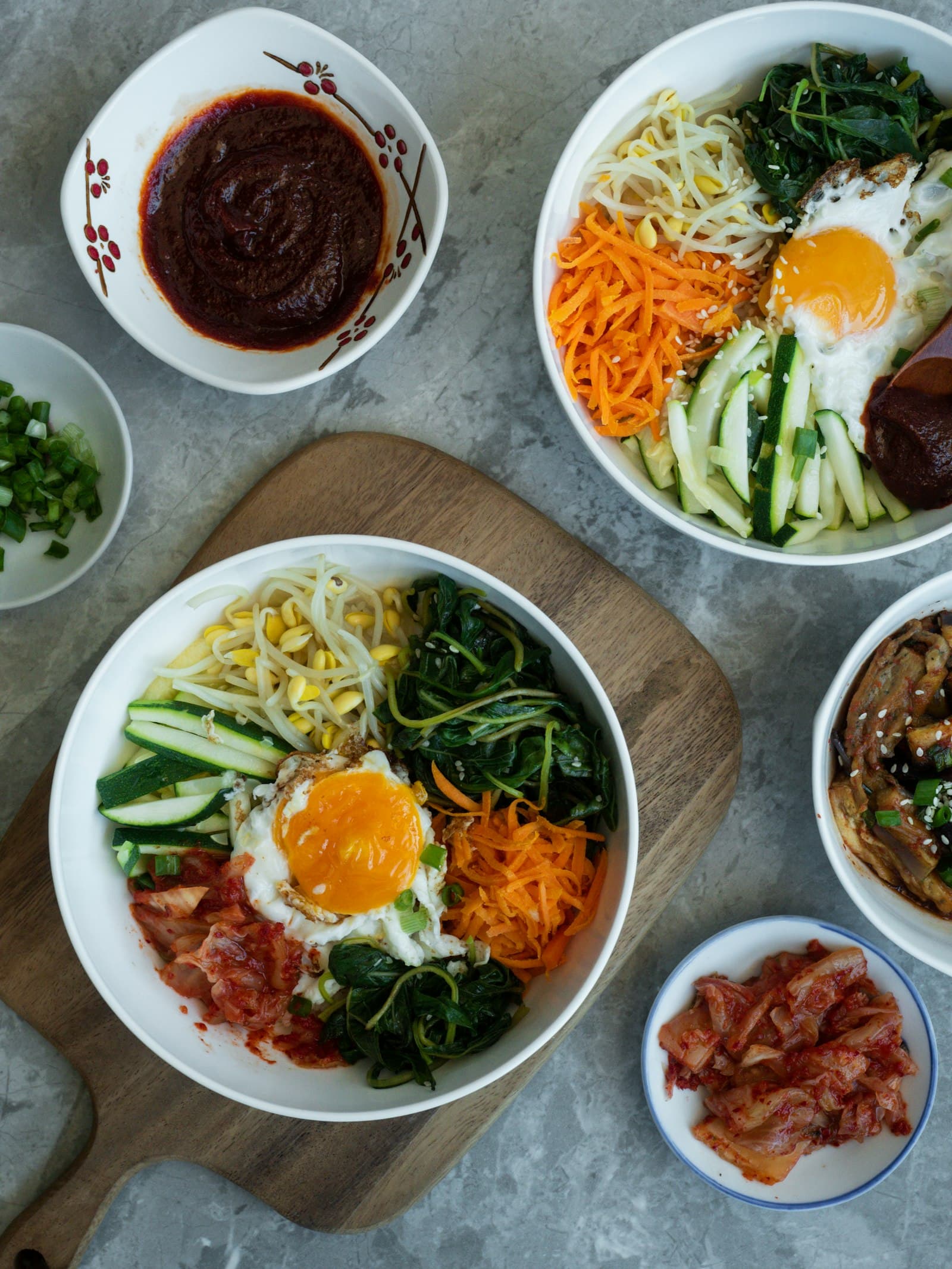 Korean bibimbap bowls